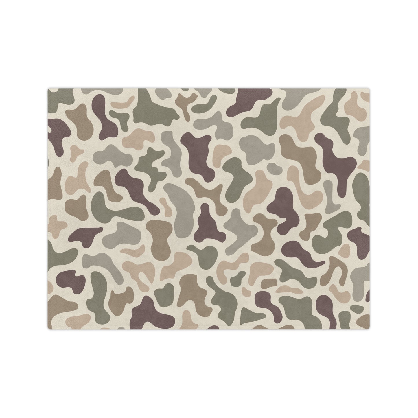 Retro Old School Duck Camo Velveteen Microfiber Blanket