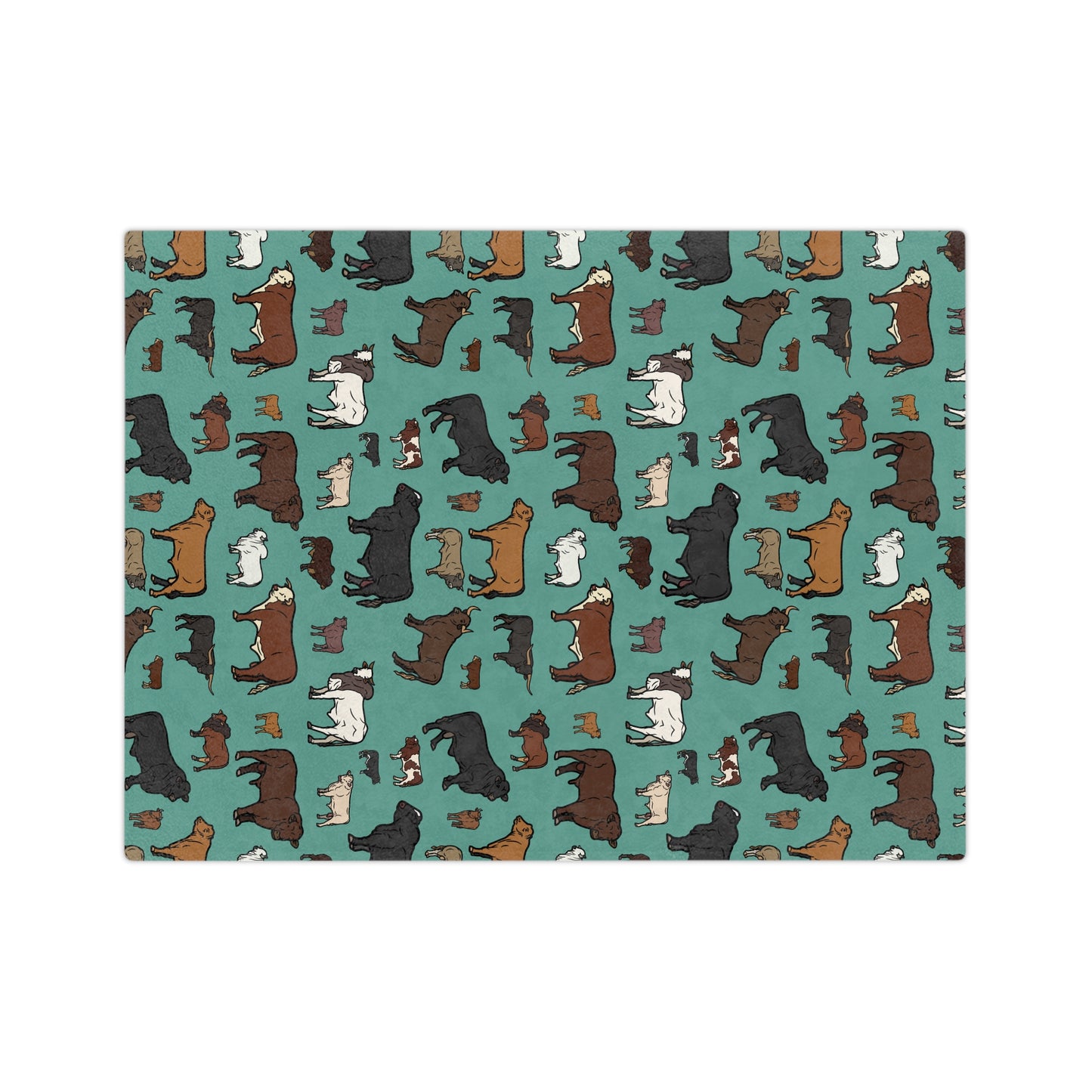 Cattle, Velveteen Microfiber Blanket