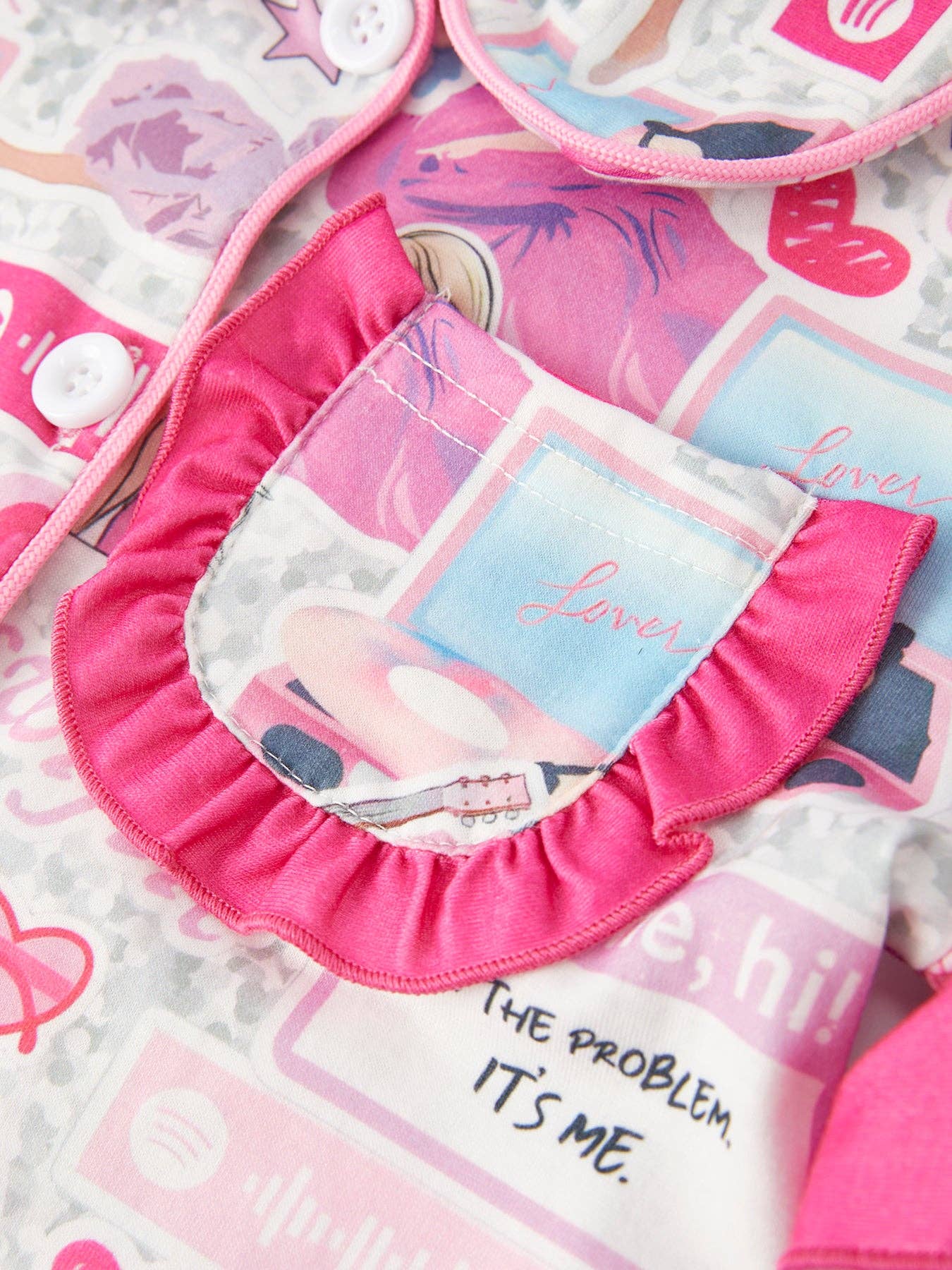 TS Character Print - Girls Pink Pajamas
