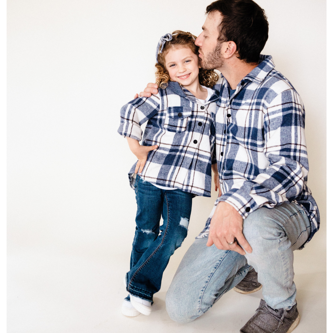 Navy Plaid Flannel - Child