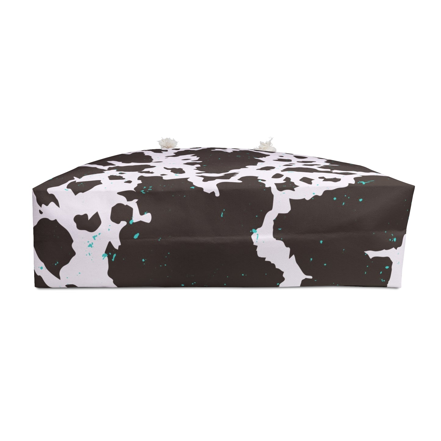 Western Cowprint with Turquoise Specs Tote Weekender Bag, Extra Large, Travel, Punchy, Luggage, Travel