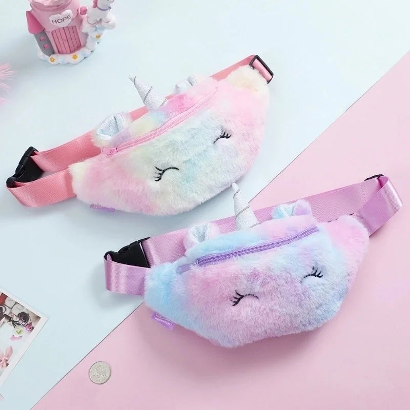 Kids Unicorn Plush Fanny Packs