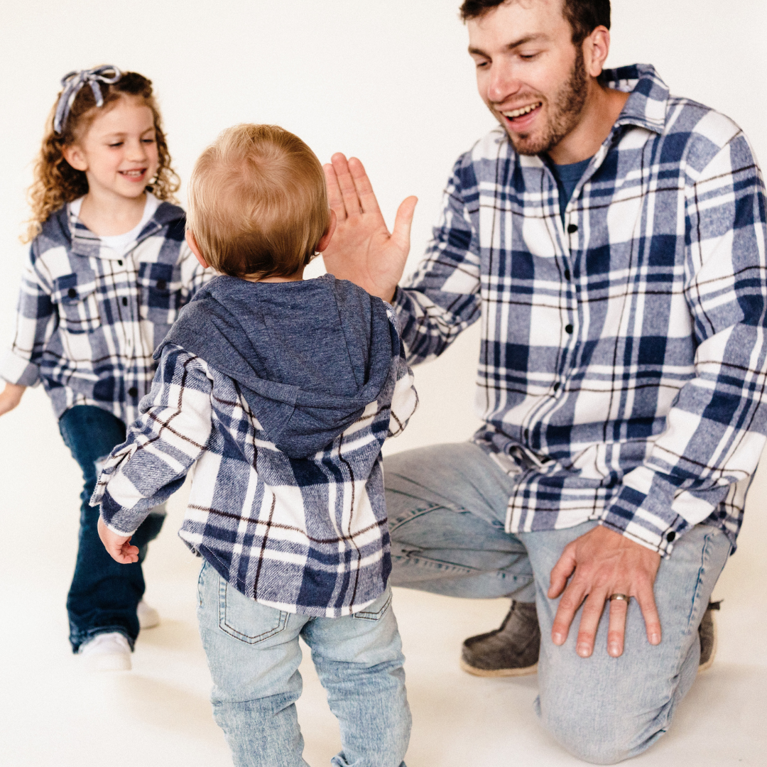 Navy Plaid Flannel - Child