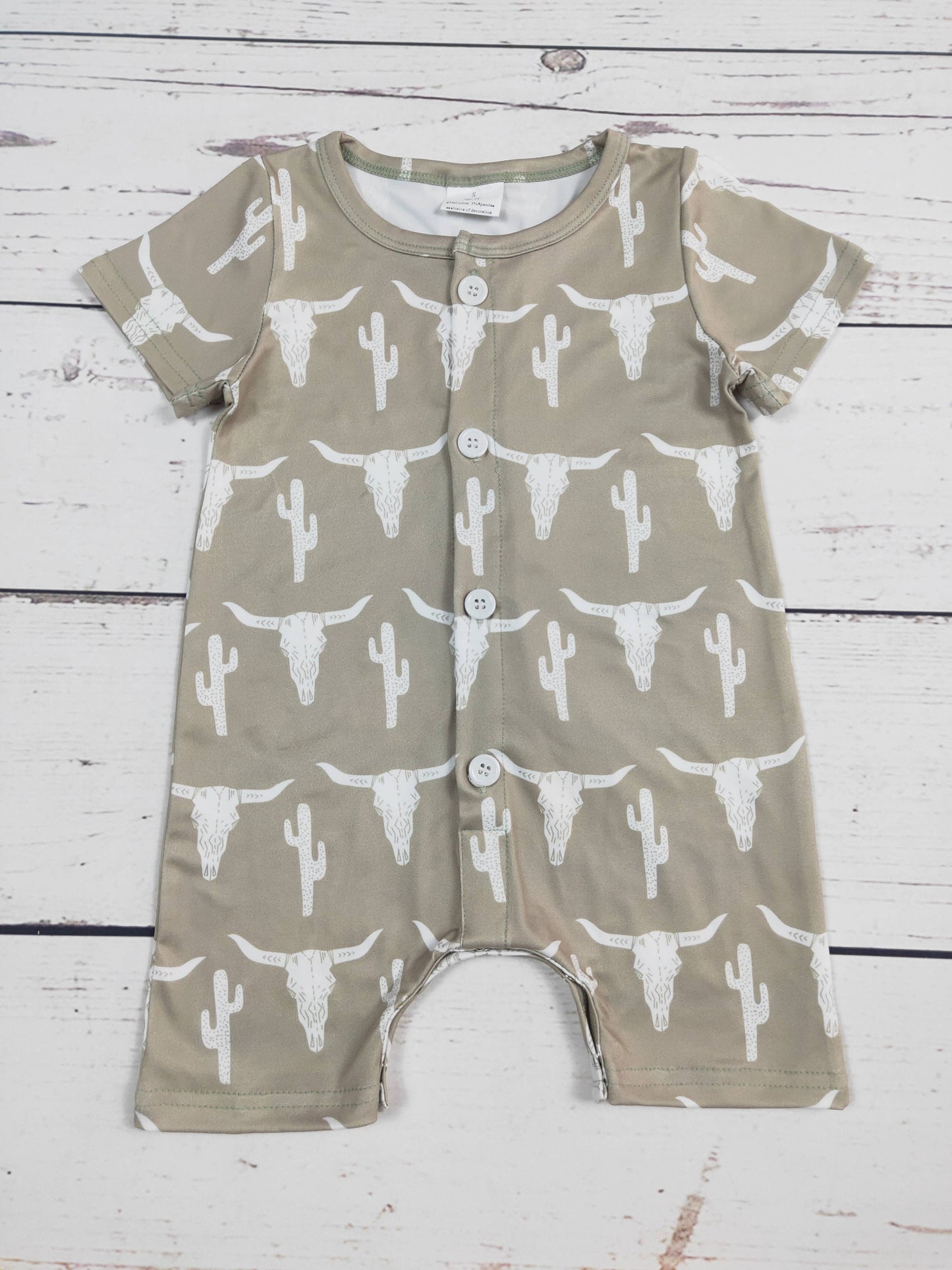 Kids Western Cactus and Cows Romper
