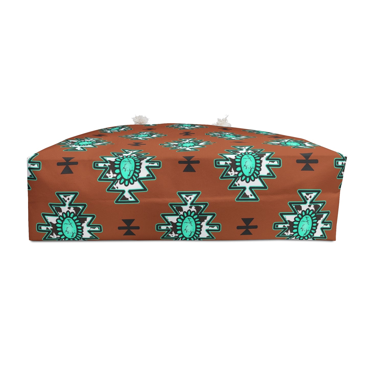 Western Turquoise Aztec Tote Weekender Bag, Extra Large, Travel, Punchy, Luggage, Travel