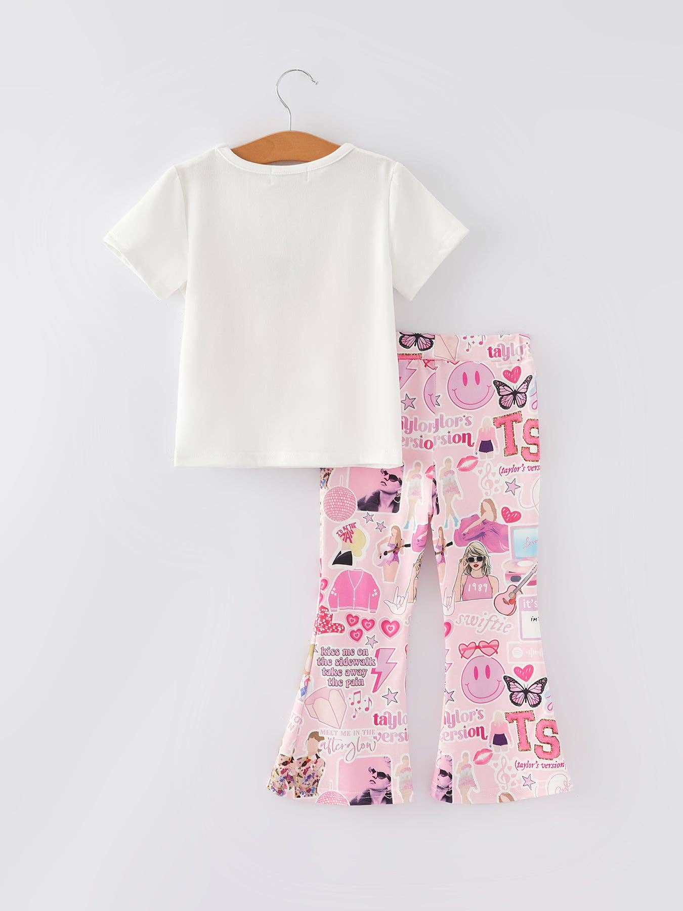 IN MY TS ERA Print - Top +Bell Bottom Pants Set