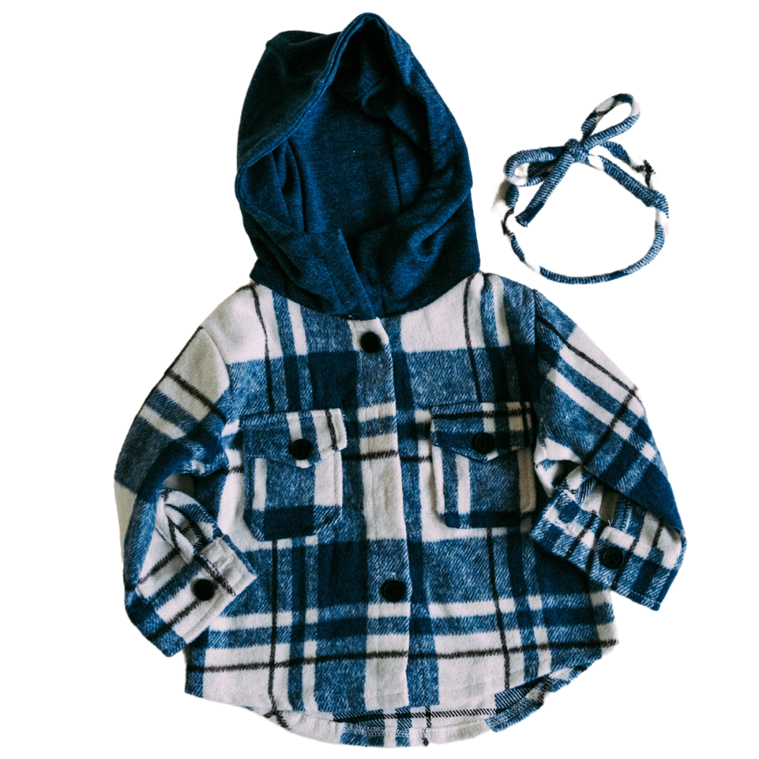 Navy Plaid Flannel - Child