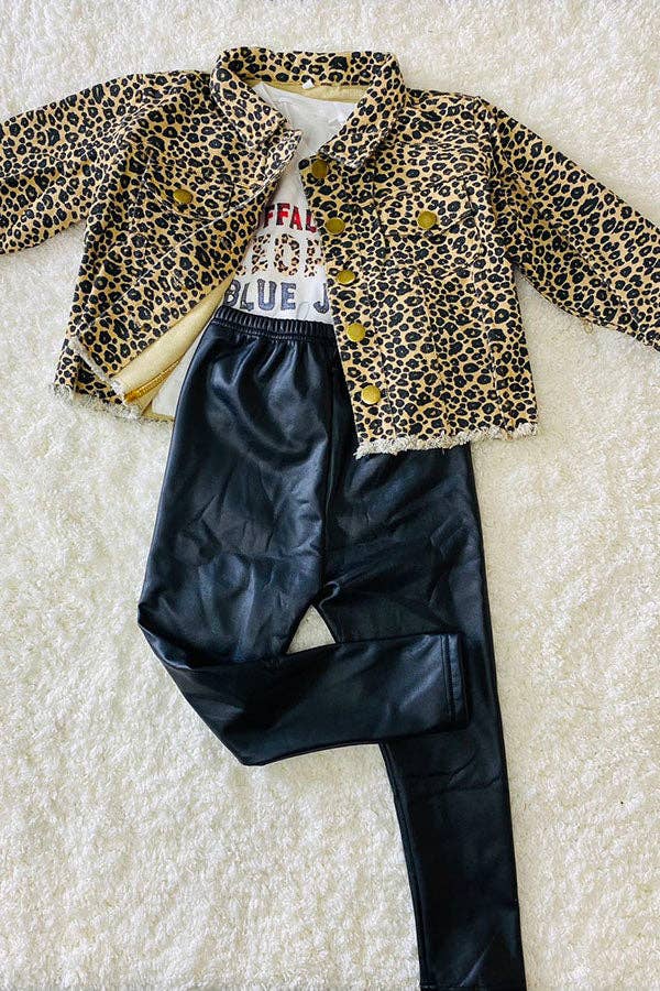 Leopard Denim Jacket - Youth