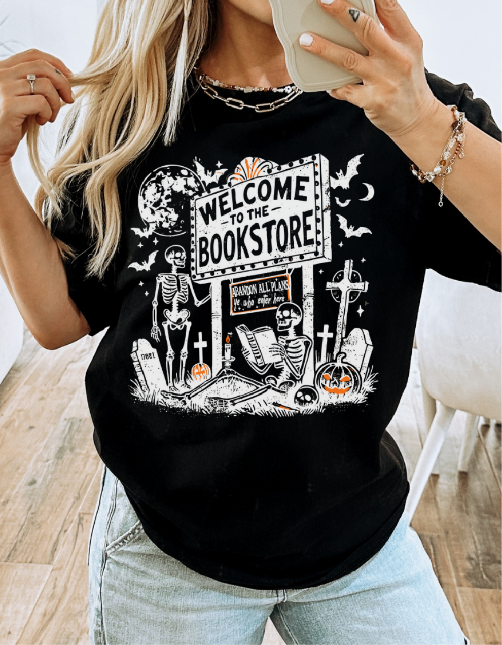 Halloween Bookstore - Crewneck, Hoodie, or T-Shirt