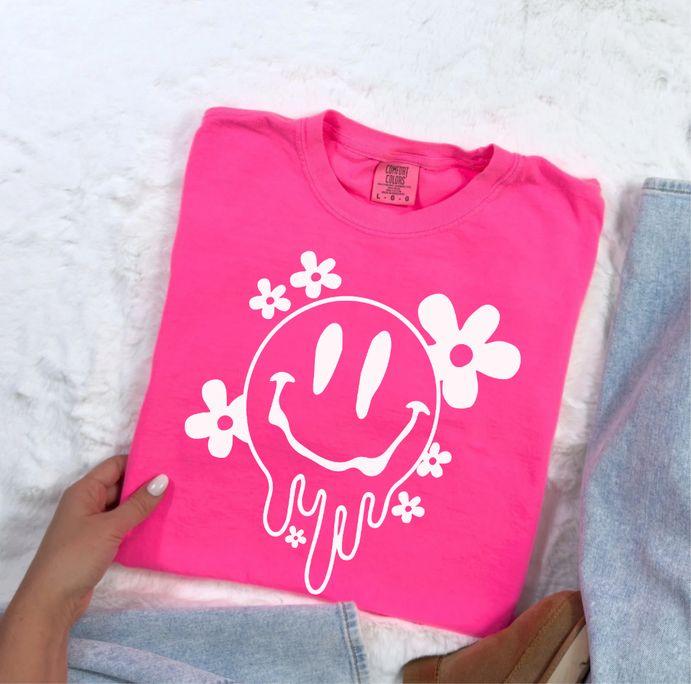 Melted Smile Face - Crewneck, Hoodie, or T-Shirt