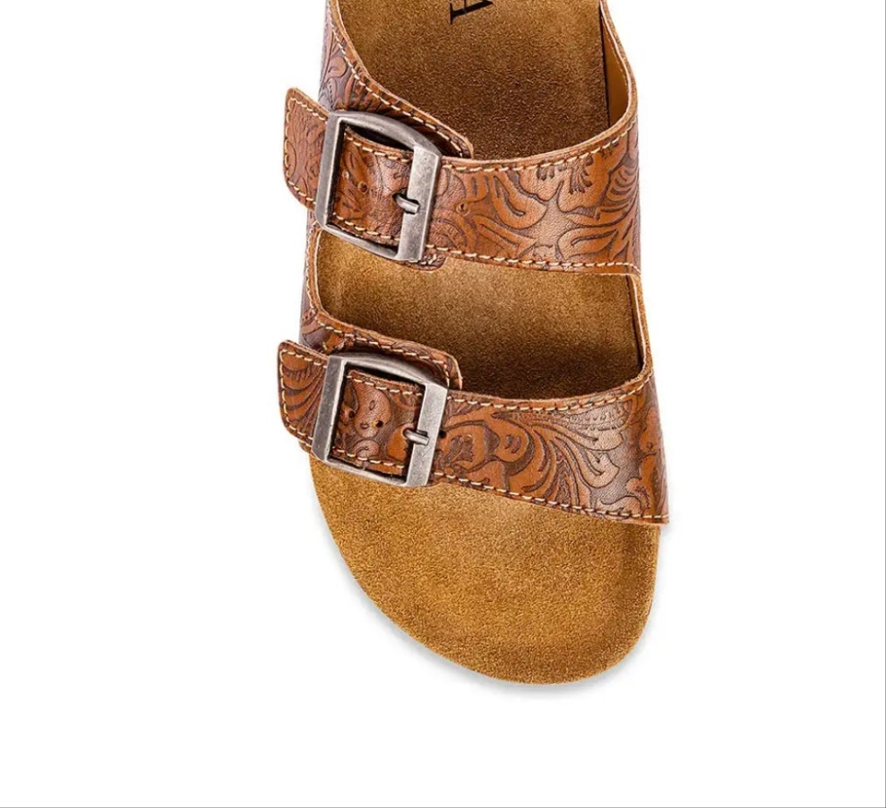 Tooled Leather Sandals - PRE-ORDER