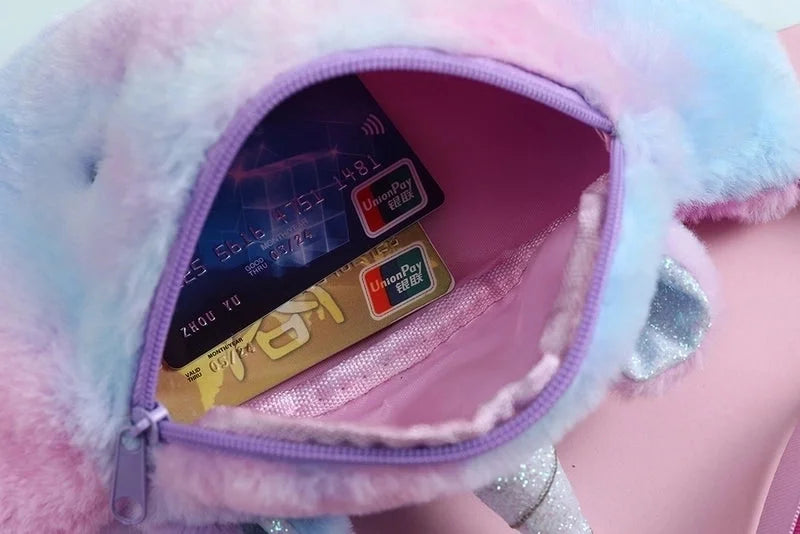 Kids Unicorn Plush Fanny Packs