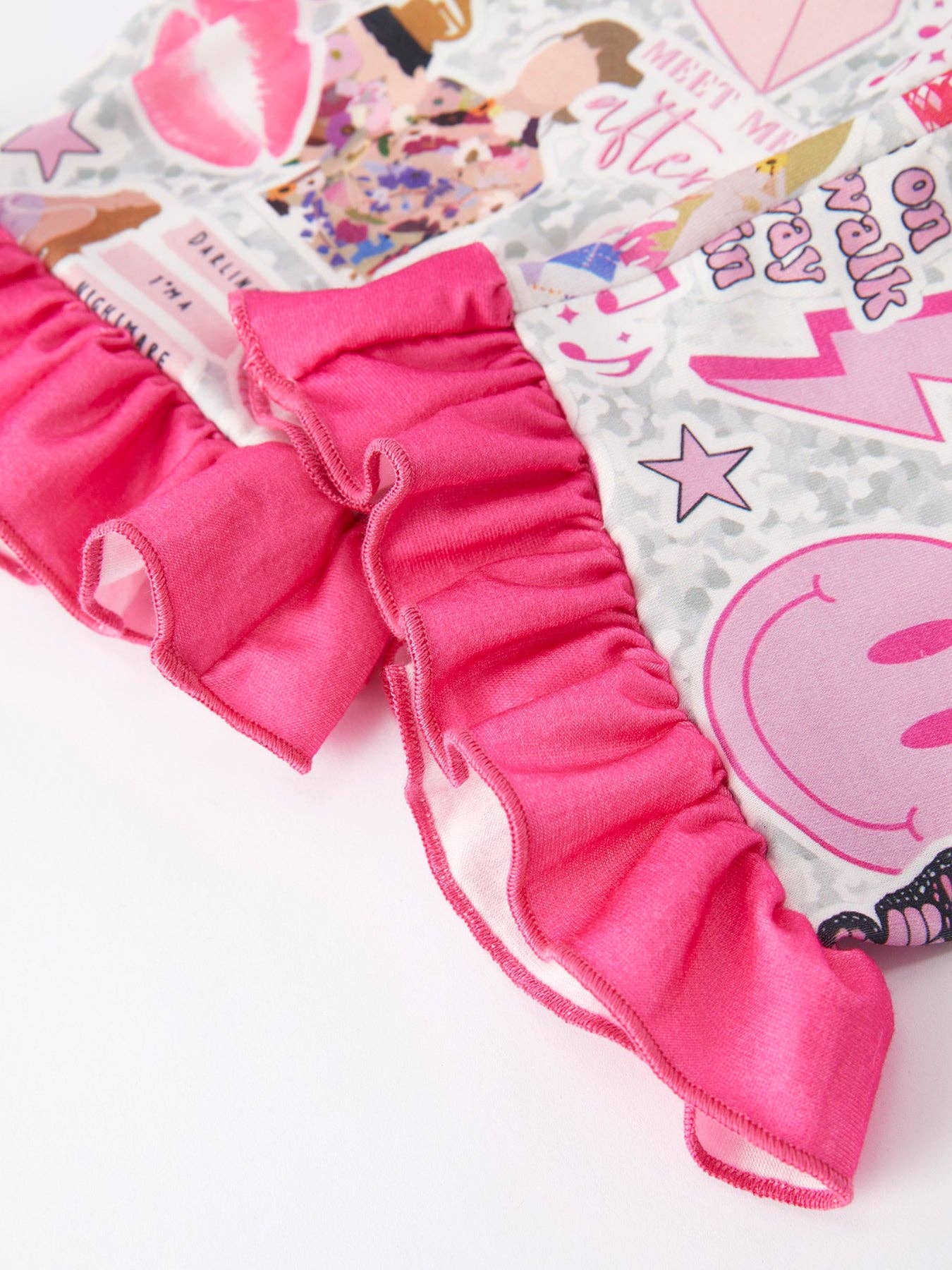 TS Character Print - Girls Pink Pajamas