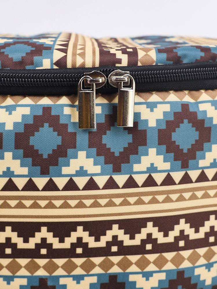 Backpack Travel Cooler Insulated Bag - Aztec and Leopard Print