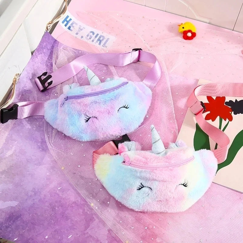 Kids Unicorn Plush Fanny Packs