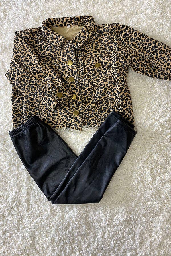 Leopard Denim Jacket - Youth