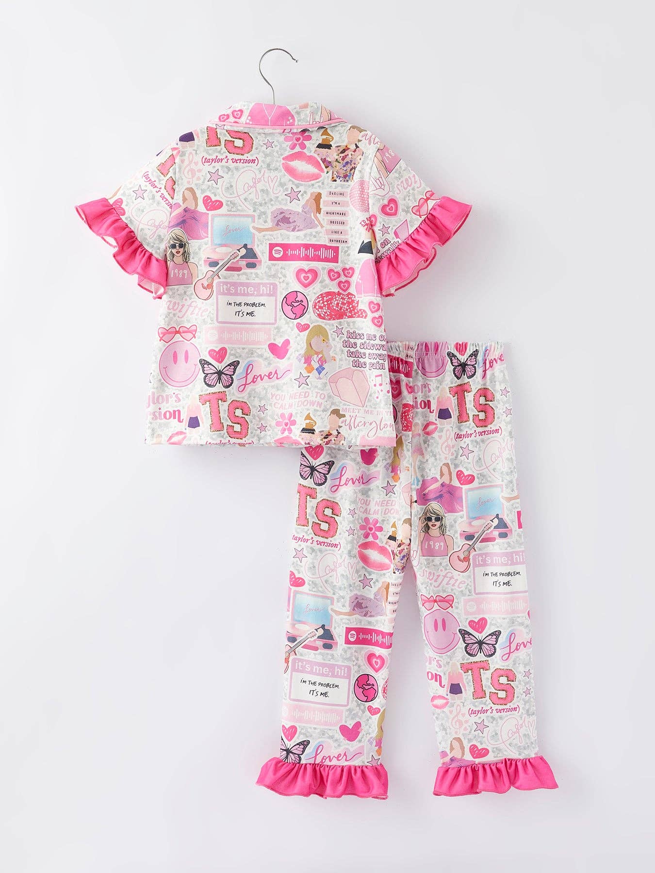 TS Character Print - Girls Pink Pajamas