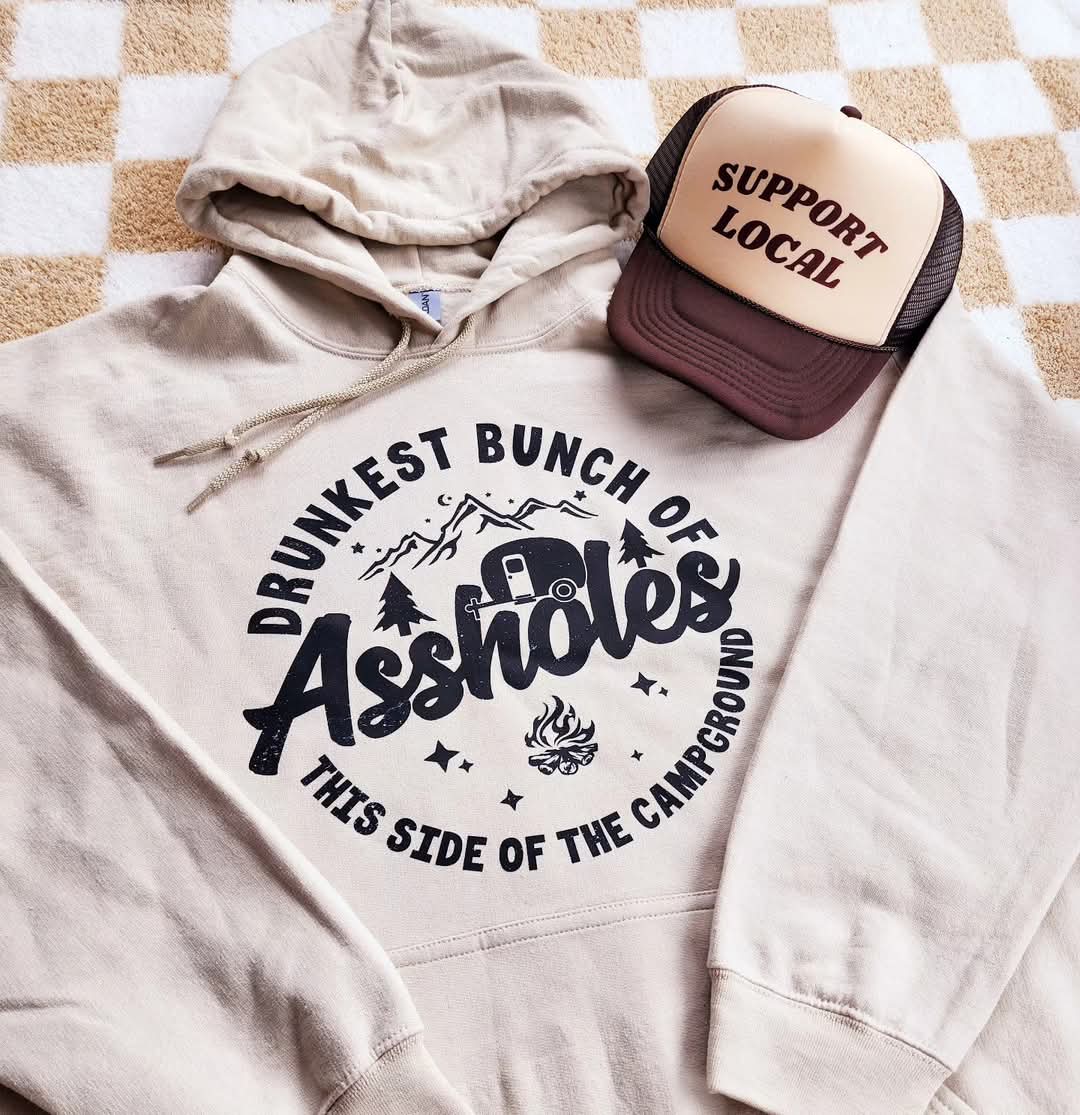 Greatest Bunch of Assholes This Side of the Campground - Crewneck, Hoodie, or T-Shirt