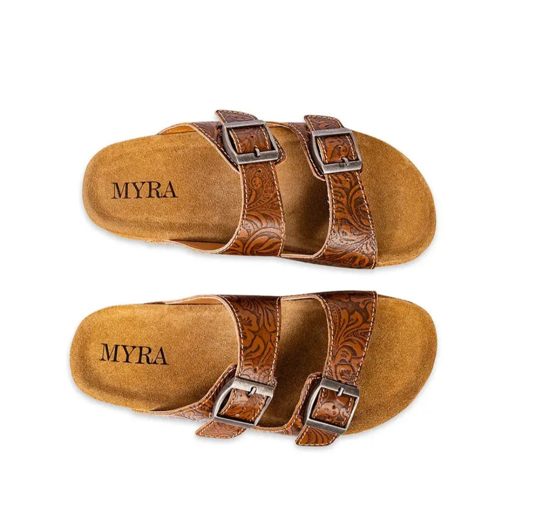 Tooled Leather Sandals - PRE-ORDER