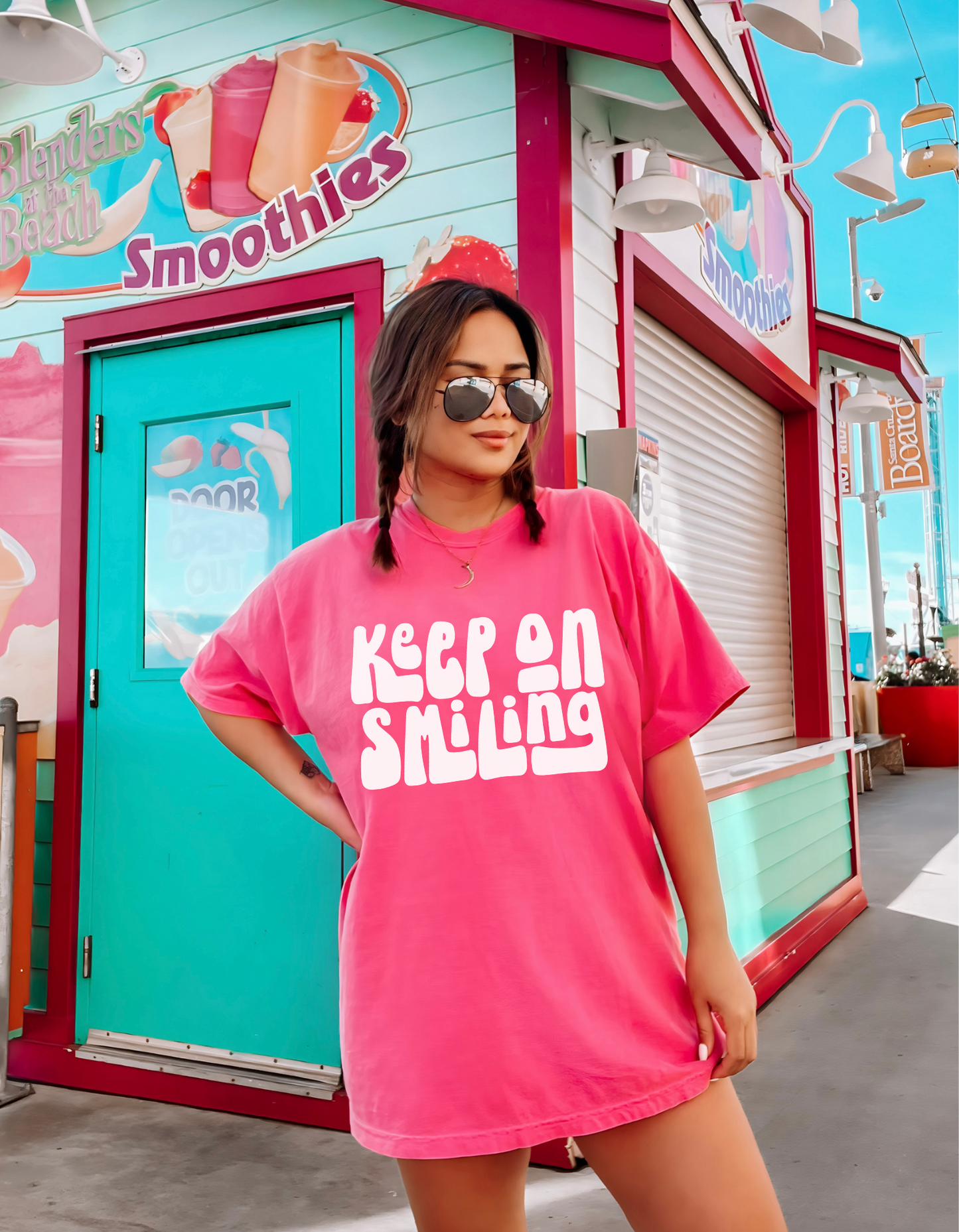 Keep On Smiling - Crewneck, Hoodie, or T-Shirt