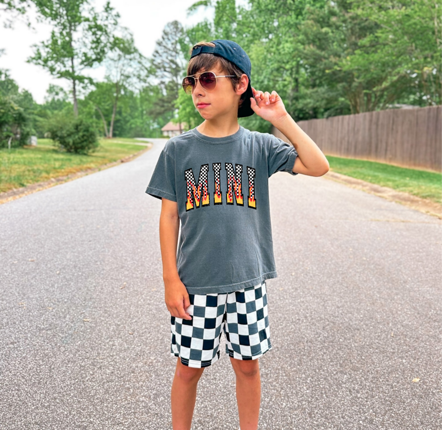 Youth Checkered Mini - Youth/Infant Tee and Crewneck