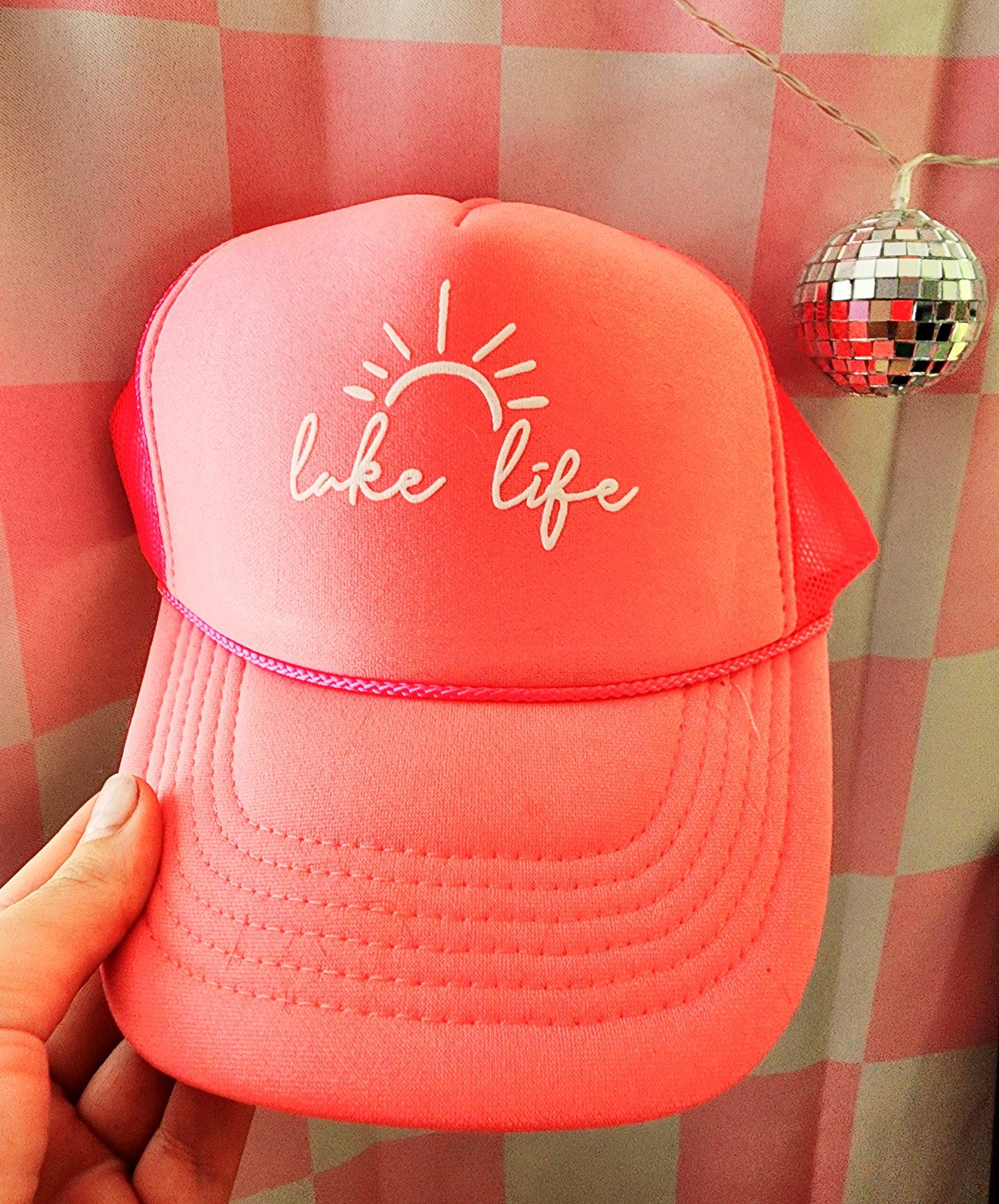 Lake Life Pink - Foam Trucker Hat - CLEARANCE