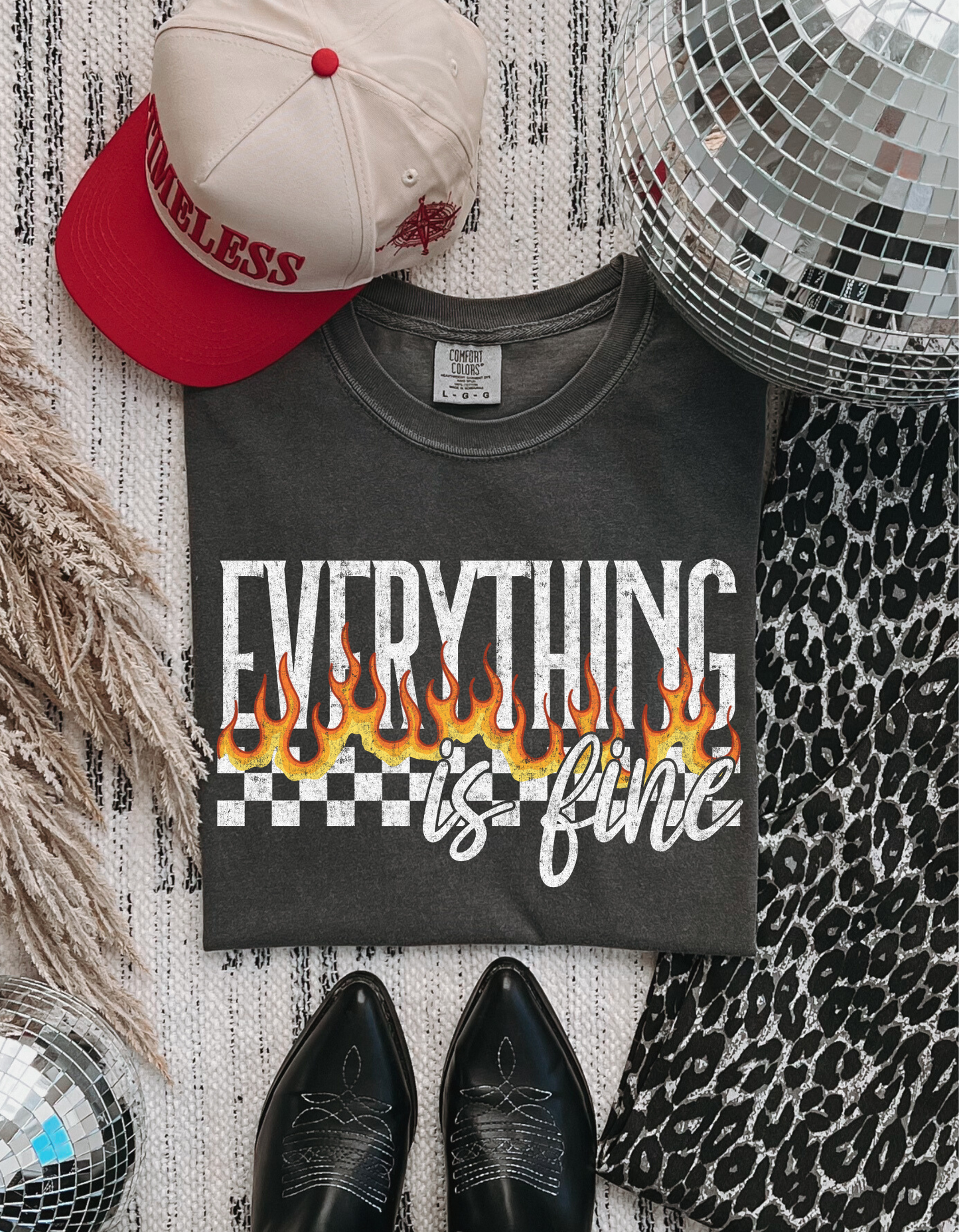 Everything is Fine - Crewneck, Hoodie, or T-Shirt