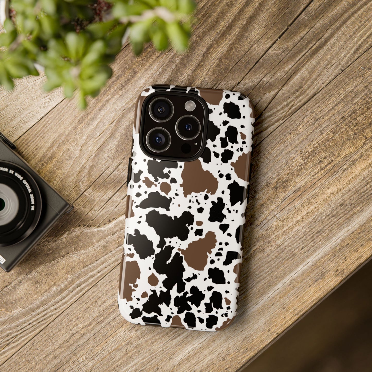 Brown Cowprint, Tough Phone Cases - Multiple Phone Styles!
