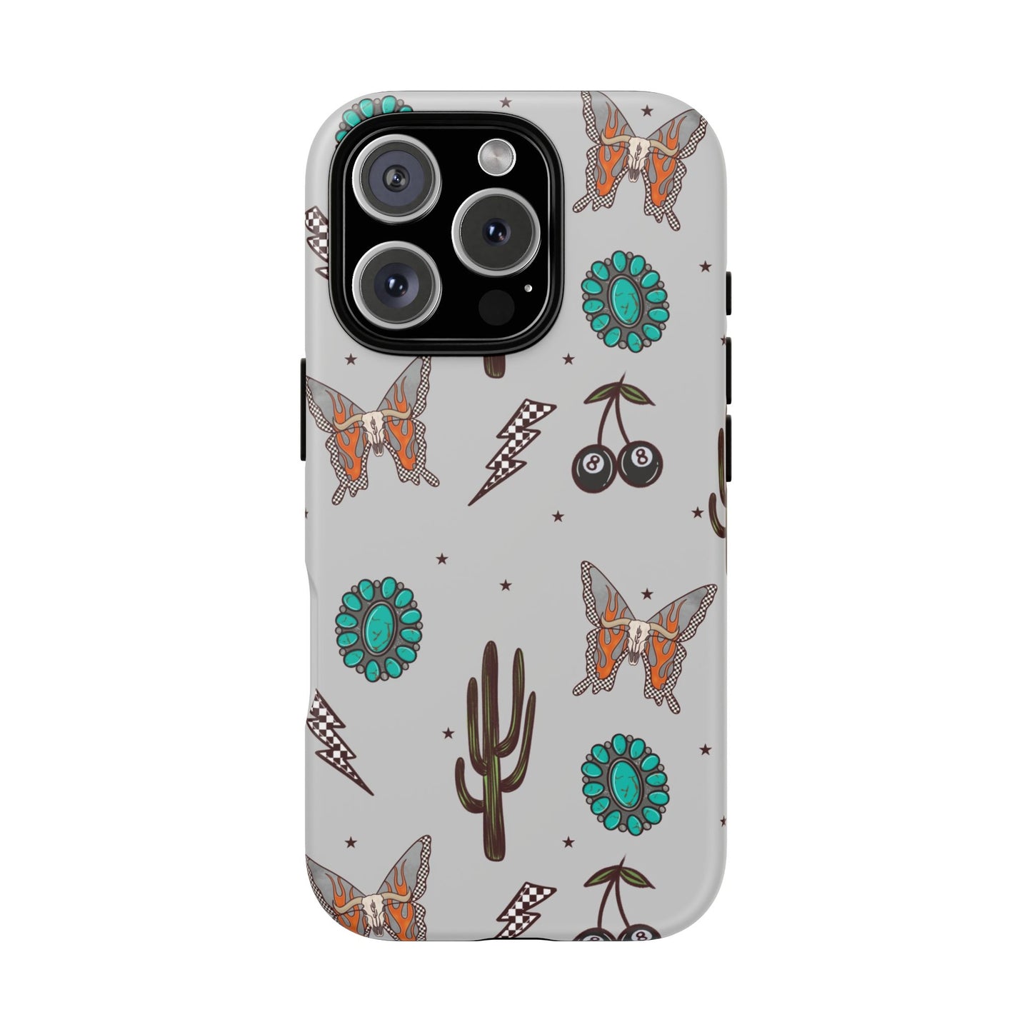 Turquoise Butterfly Western Grunge, Tough Phone Cases - Multiple Phone Styles!