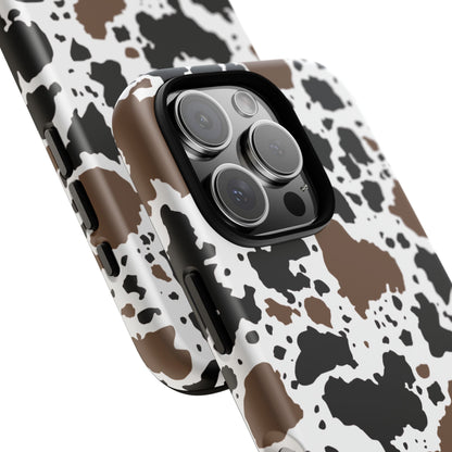 Brown Cowprint, Tough Phone Cases - Multiple Phone Styles!