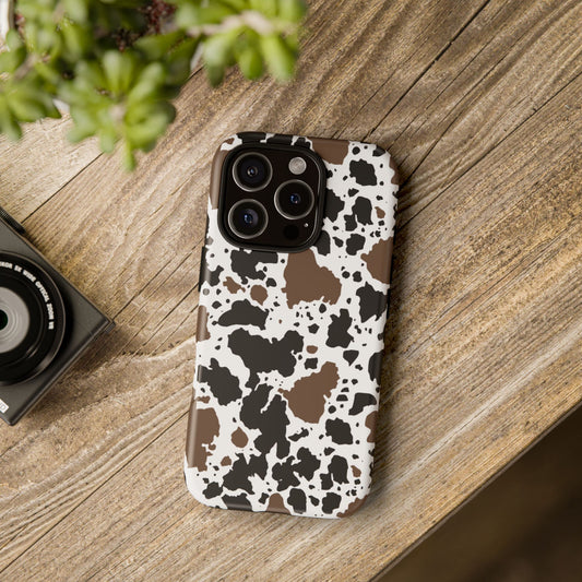 Brown Cowprint, Tough Phone Cases - Multiple Phone Styles!