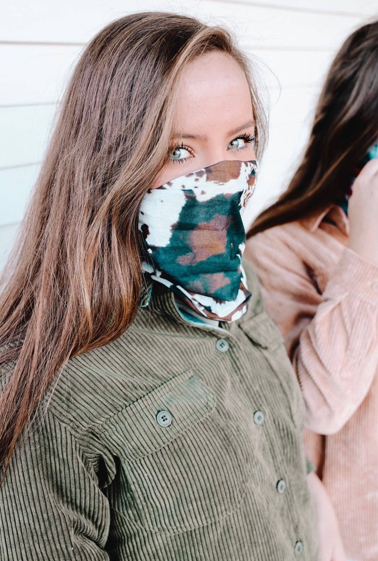 Brown Cowhide Stretchy Head Wrap