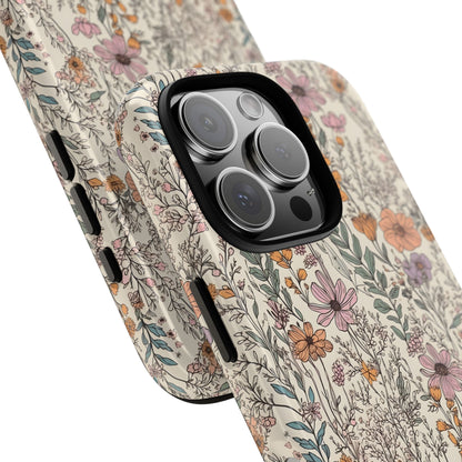 Floral, Tough Phone Cases, Multiple Phone Styles, Glossy and Matte, Punchy