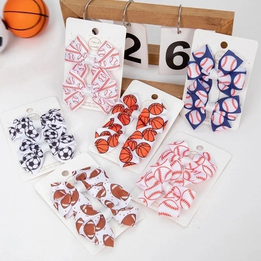 Kids Sports Bow Clips - Multiple Styles!