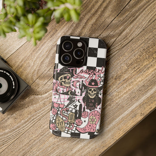 Pink Western Grunge, Tough Phone Cases - Multiple Phone Styles!