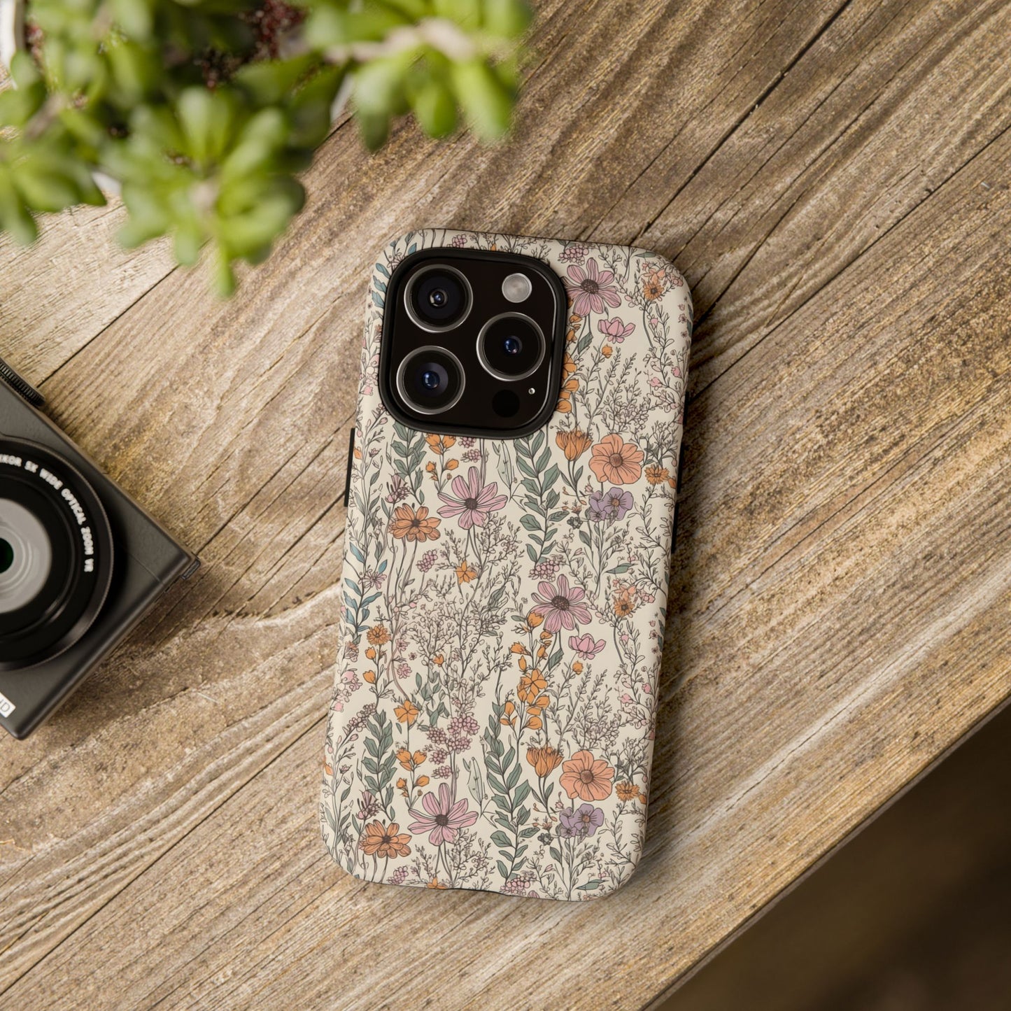 Floral, Tough Phone Cases, Multiple Phone Styles, Glossy and Matte, Punchy