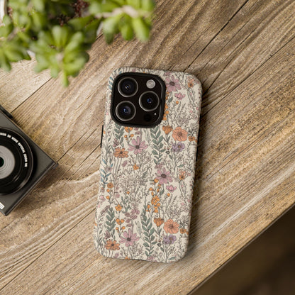 Floral, Tough Phone Cases, Multiple Phone Styles, Glossy and Matte, Punchy