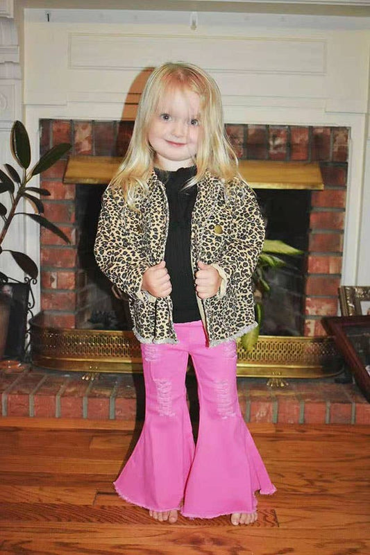Leopard Denim Jacket - Youth