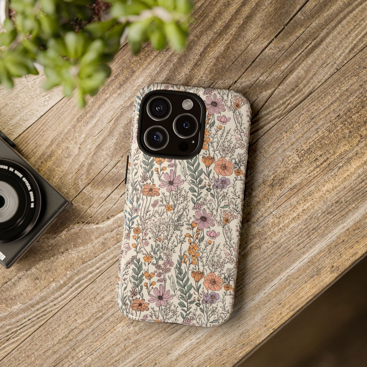 Floral, Tough Phone Cases, Multiple Phone Styles, Glossy and Matte, Punchy