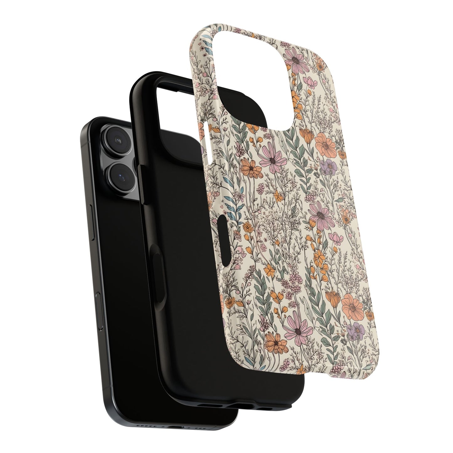 Floral, Tough Phone Cases, Multiple Phone Styles, Glossy and Matte, Punchy