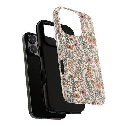 Floral, Tough Phone Cases, Multiple Phone Styles, Glossy and Matte, Punchy