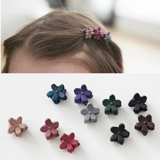 Mini Flower Hair Clips - Pack of 6 - Random Colors