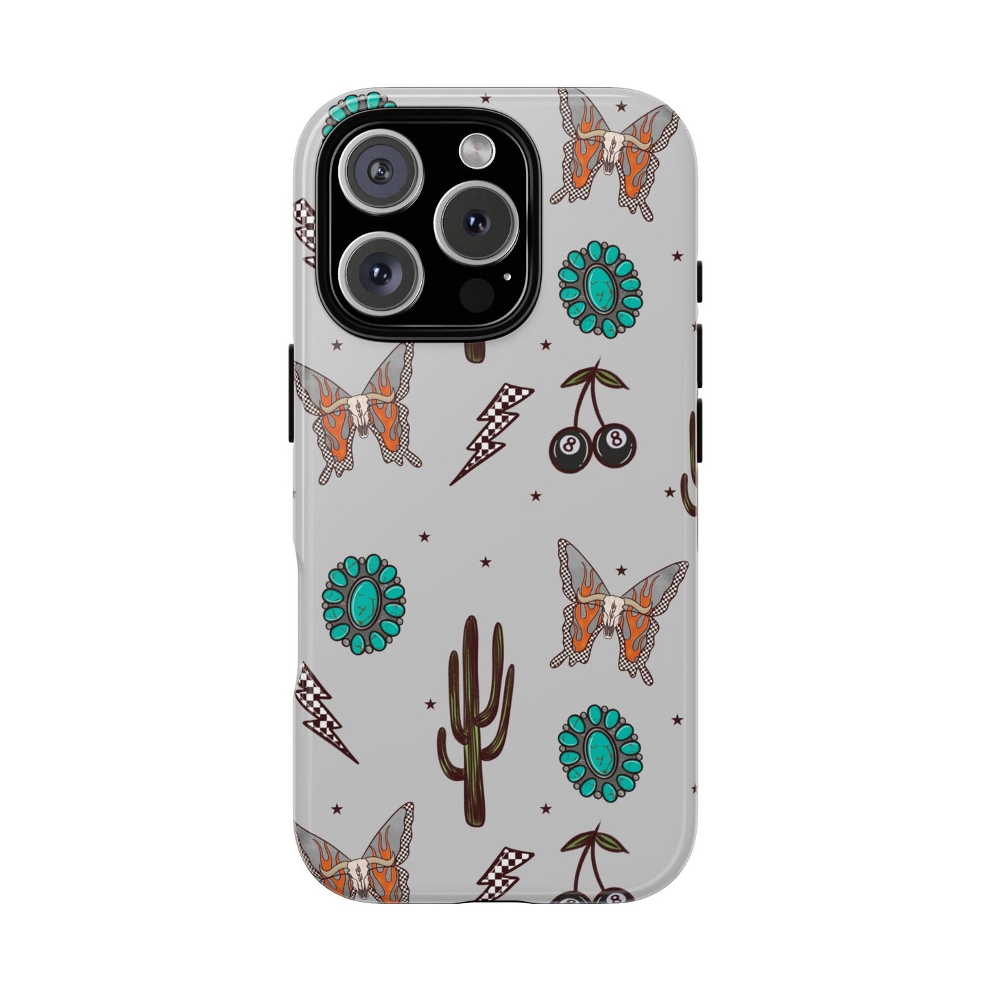 Turquoise Butterfly Western Grunge, Tough Phone Cases - Multiple Phone Styles!