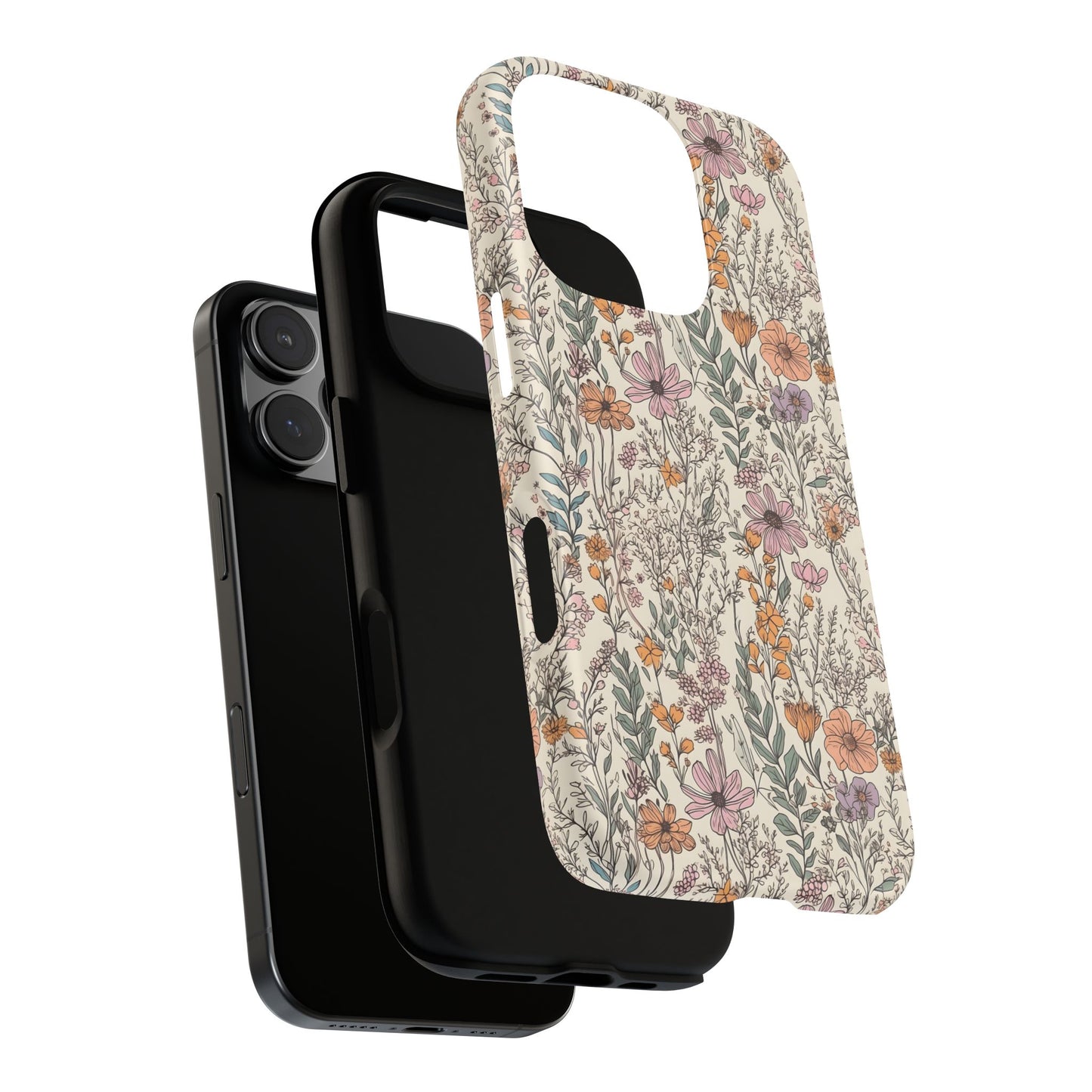 Floral, Tough Phone Cases, Multiple Phone Styles, Glossy and Matte, Punchy