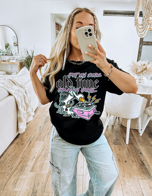 Put on Some Old Time Rock and Roll - Crewneck, Hoodie, or T-Shirt