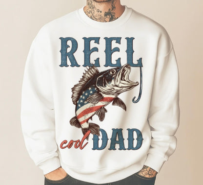 Reel Cool Dad -  Crewneck, Hoodie, or T-Shirt