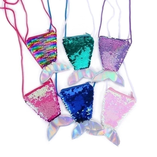 Youth Sparkle Mermaid Tail Purse - Multiple Designs!