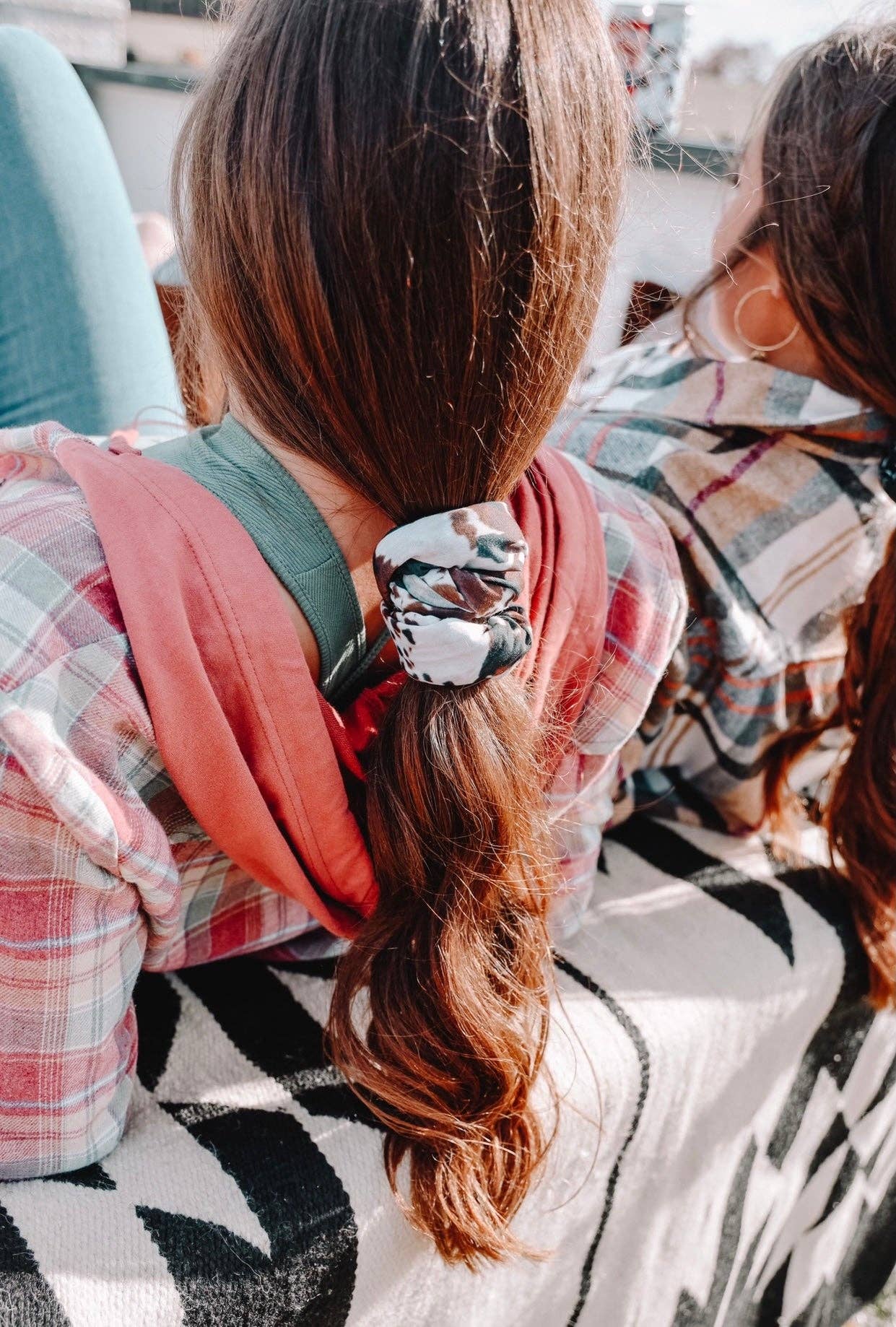 Brown Cowhide Stretchy Head Wrap