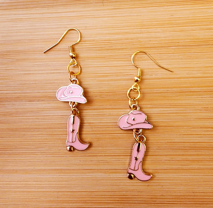 Cowgirl Boots and Hat Earrings