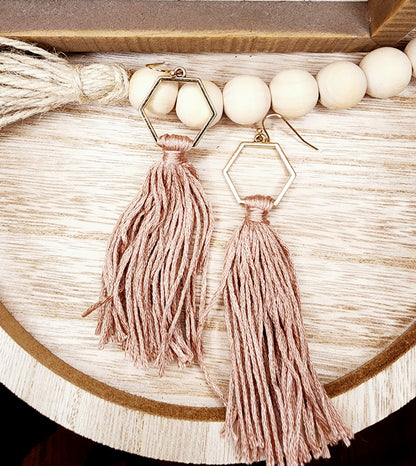 Boho Tassle Gold Earrings